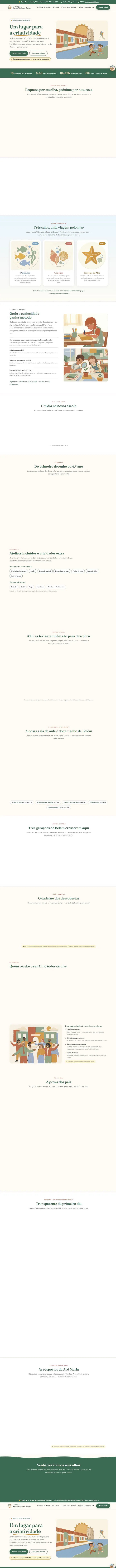 Site do Externato Santa Maria de Belém — homepage completa