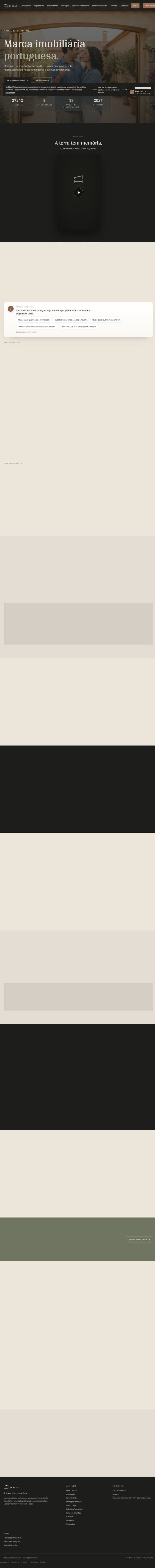 Site terrae.pt — homepage completa