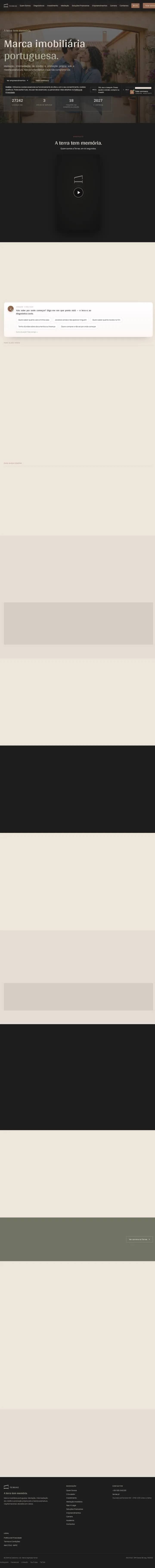 Site terrae.pt — homepage completa